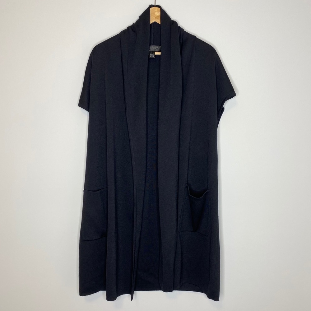 St John Caviar Short Sleeve Open Cardigan - S